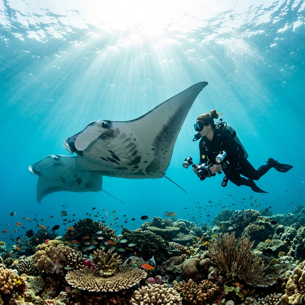 Full Day — 2 Tank Dive & Hanifaru Bay Snorkeling - Maldives dive trip day 2